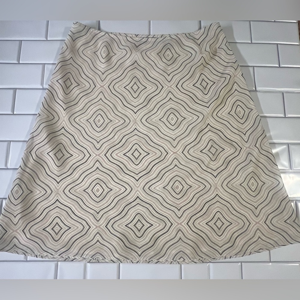 New York & Company Cream A-Line Skirt Casual